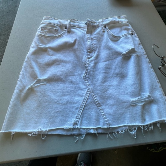 White Denim Skirt - Picture 2 of 8